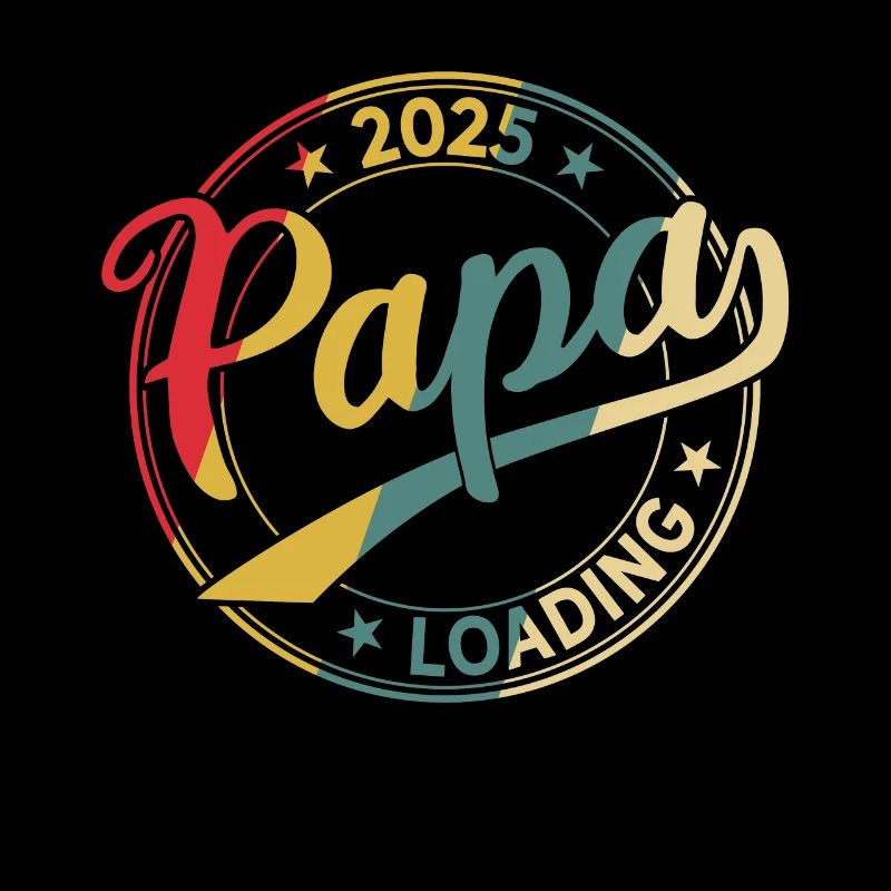 Papa 2025 Loading Retro Werdender Papa 2025