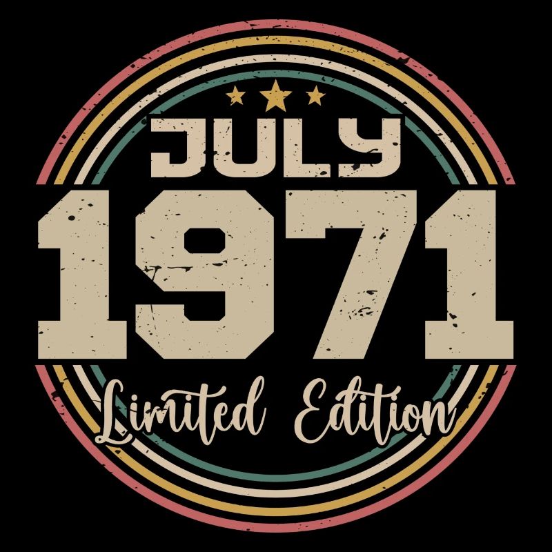 1971 Geburtstag Juli 1971 Geschenk Juli 1971