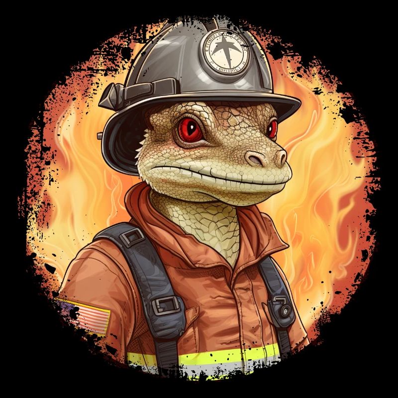 Eidechse Feuerwehr