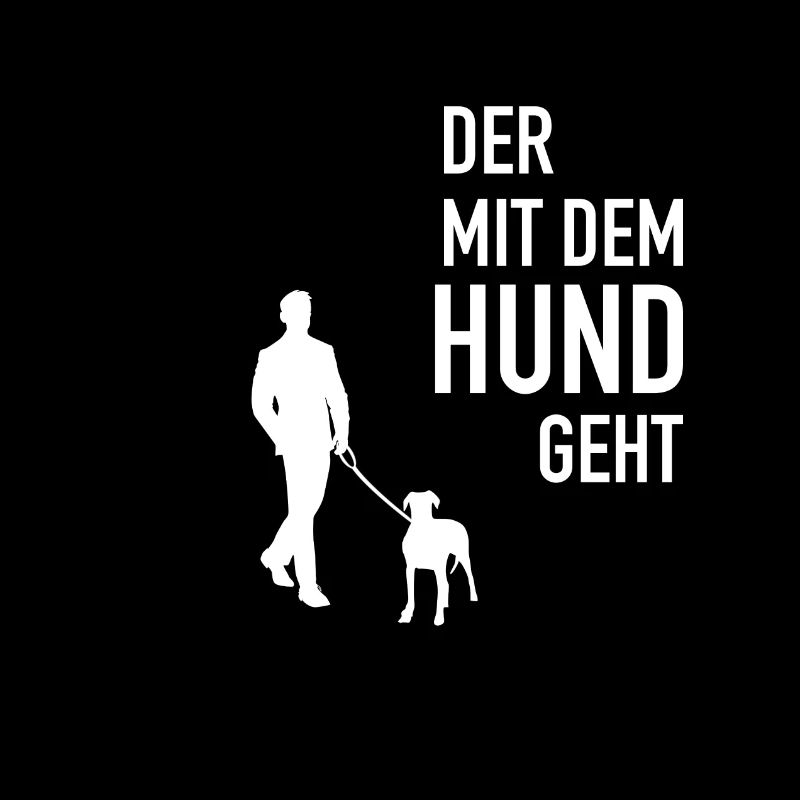 Il marche avec le chien