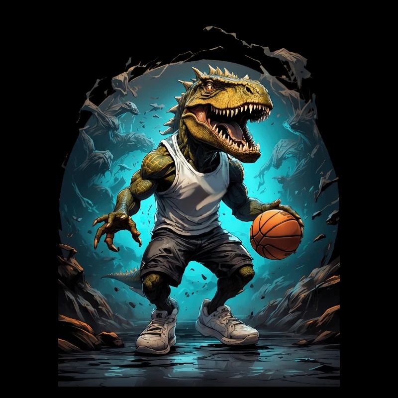 Basketball T Rex Dinosaurier