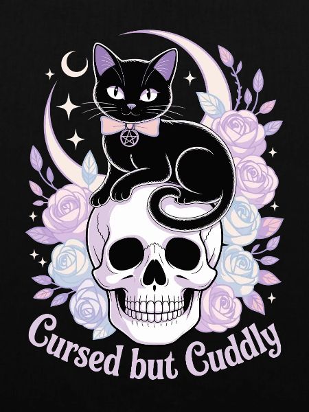Mystical Cats and Bones Design