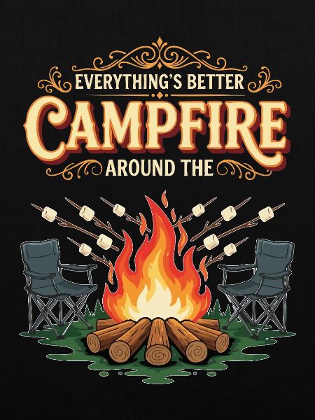 Campfire Marshmallow Everything's Better Campground