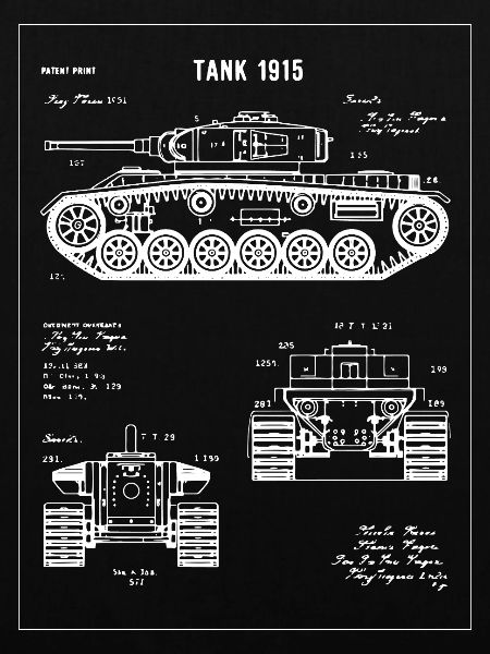 Panzer Bauplan von 1915