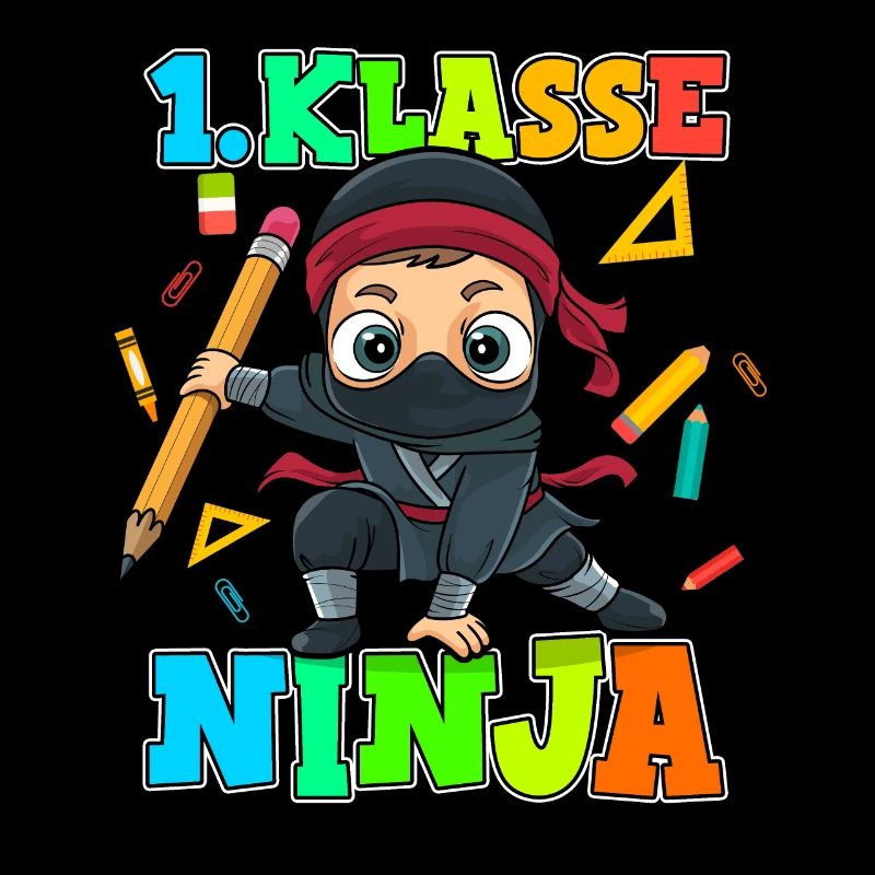 Einschulung Schulkind Ninja 1. Klasse Schulanfang