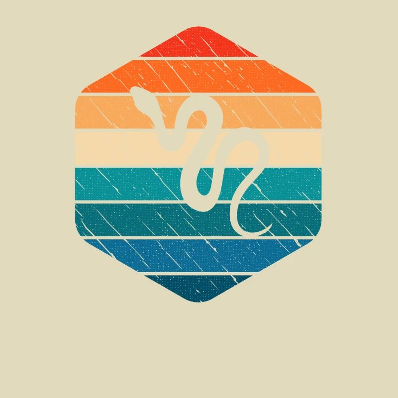 Snake Retro Reptile Python Idée cadeau