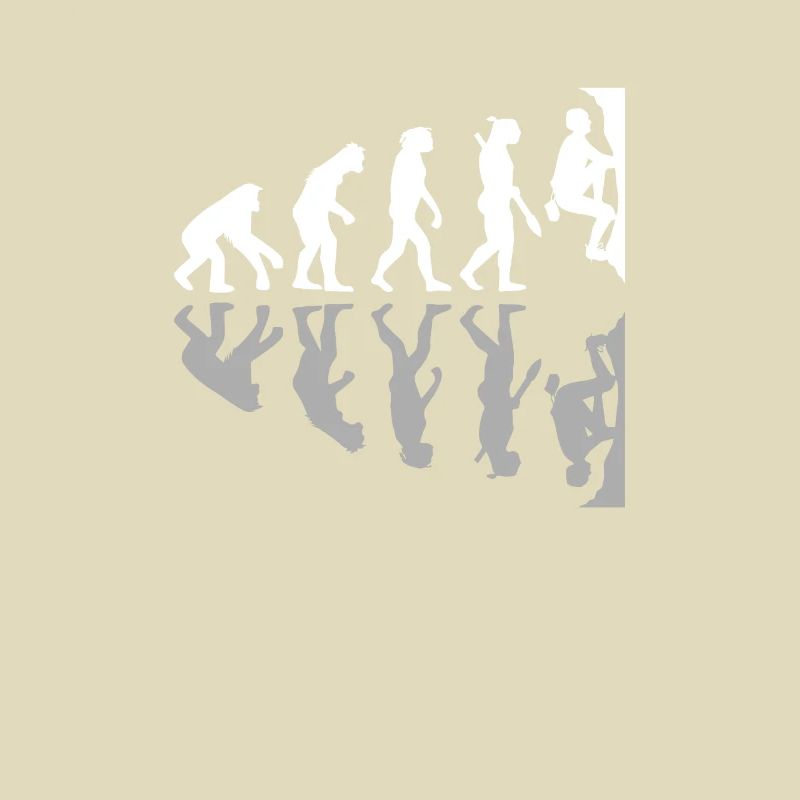 Human Evolution Funny Bouldering Climber Boulder