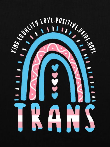 Transgender Spruch Trans Boho Regenbogen