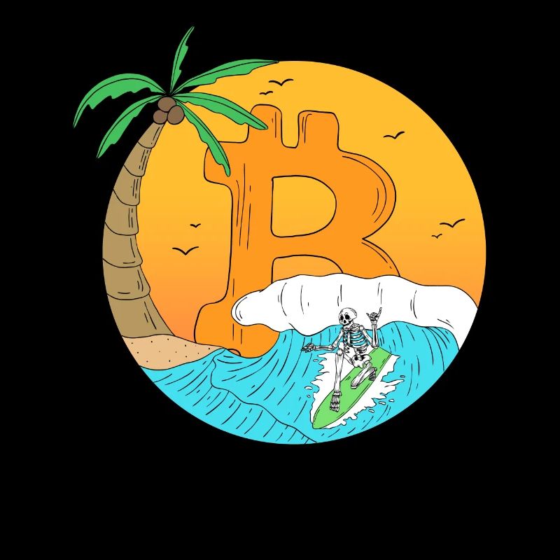 Skeleton Bitcoin Trader boursier d’été