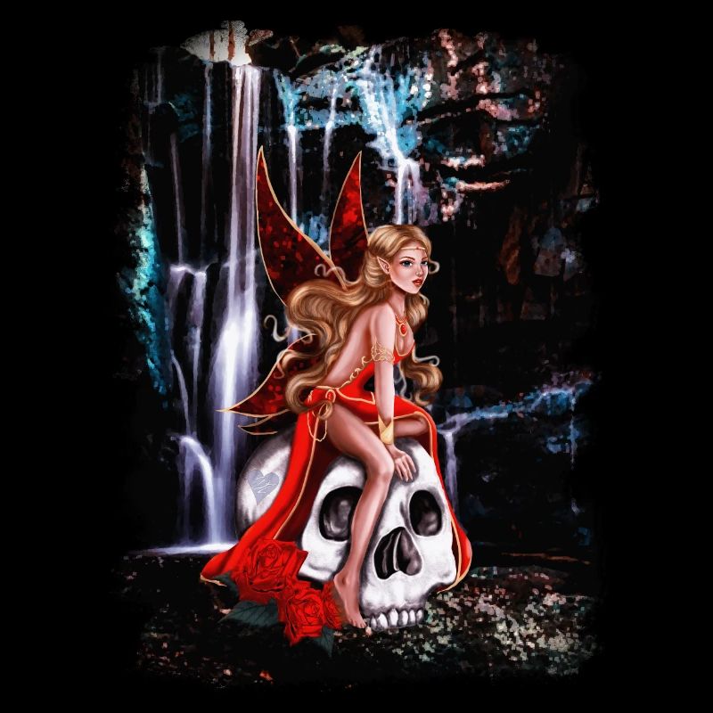 Mysterious blonde with skull | Yolo artwork