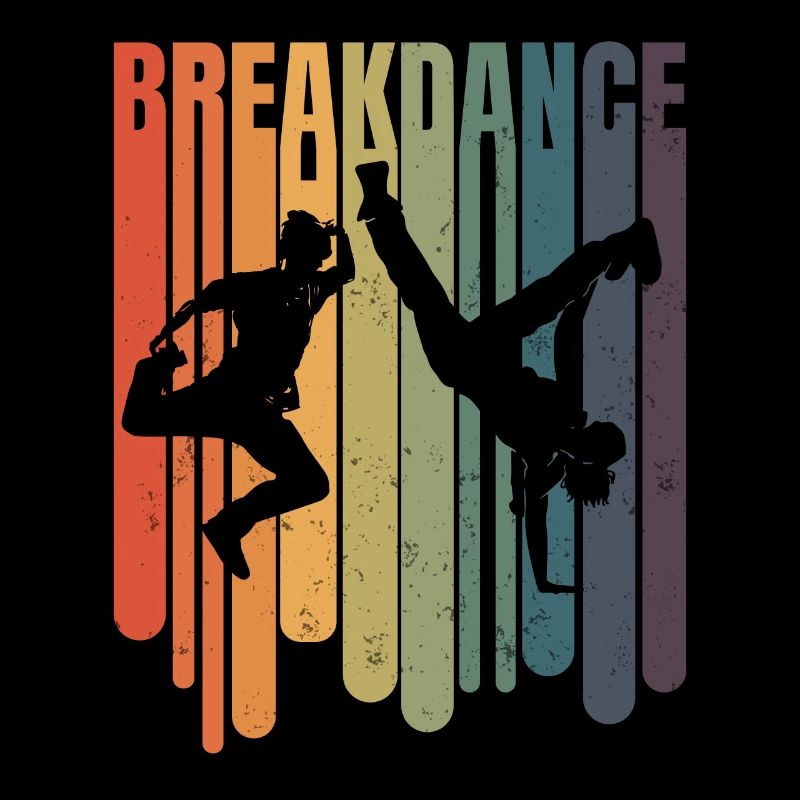 Retro Hip-Hop Tänzer Breakdancer