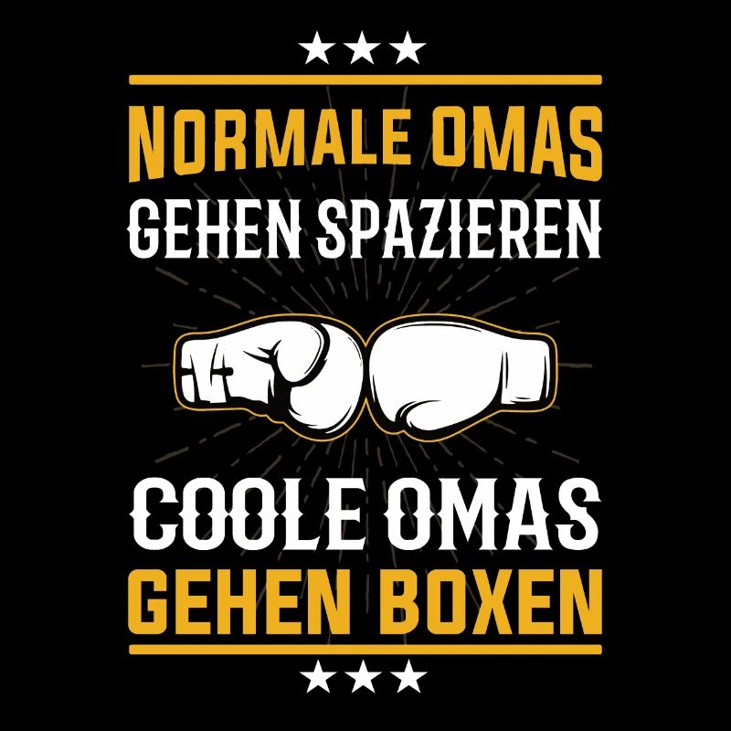 Coole Omas gehen Boxen, Boxerin Design