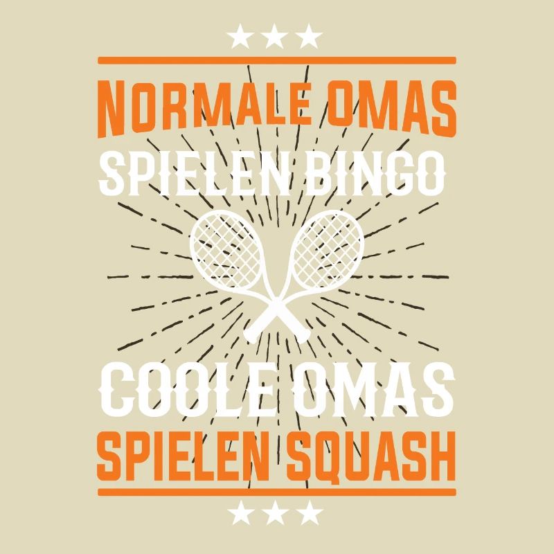Coole Omas spielen Squash Design