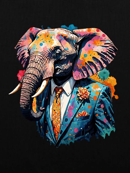 Elefant im Anzug