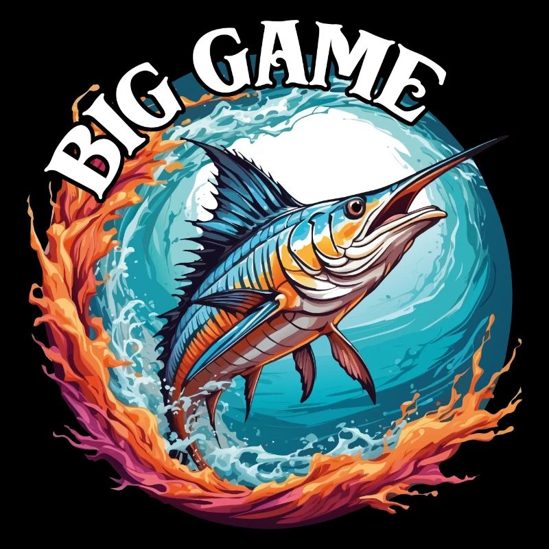 Springender Marlin Hochseefischen Tiefseefischen