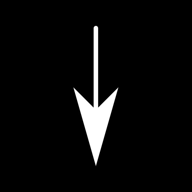 Down arrow white