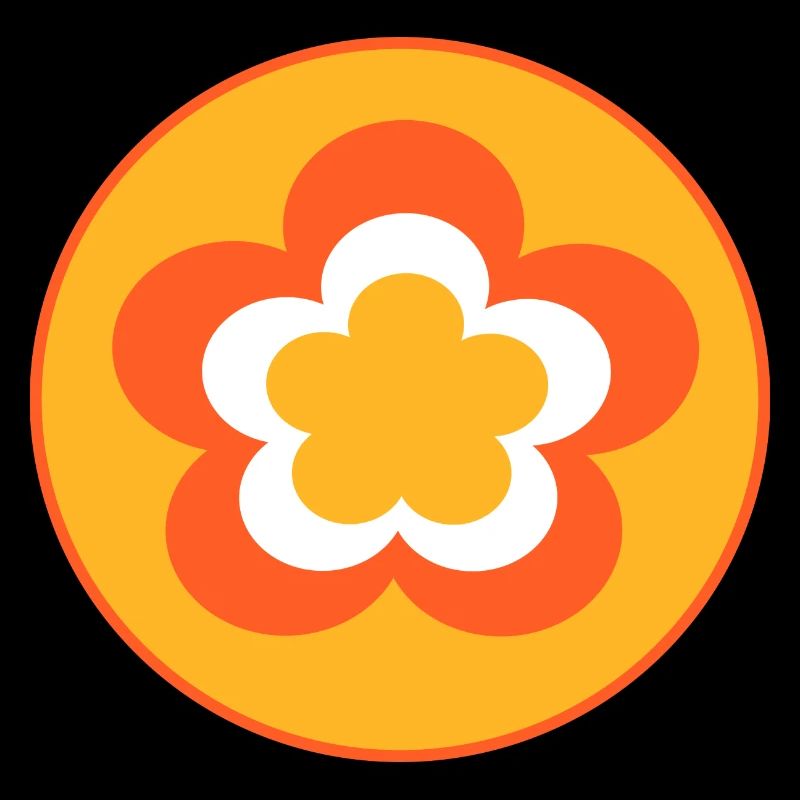 70er Jahre Blume Muster