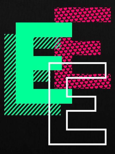 Anfangsbuchstabe E Design Geschenk