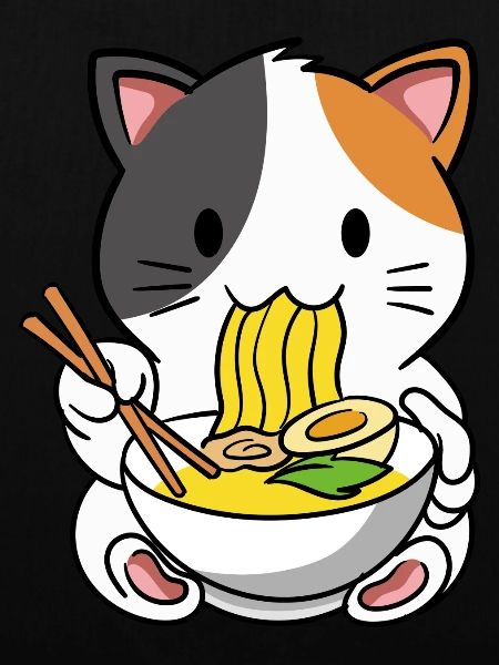 Katze Ramen Nudelsuppe