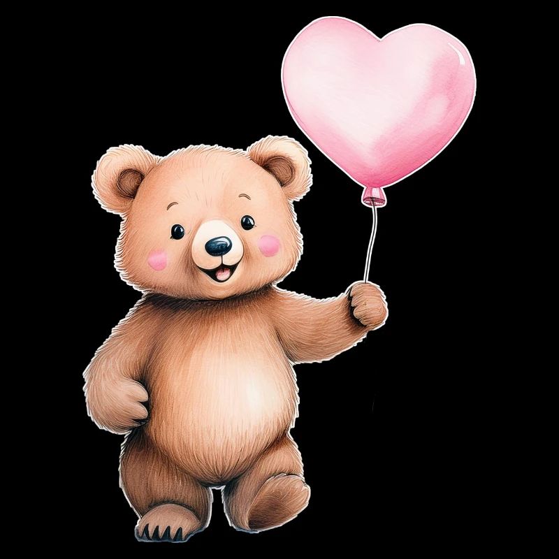 Herzballon Teddy