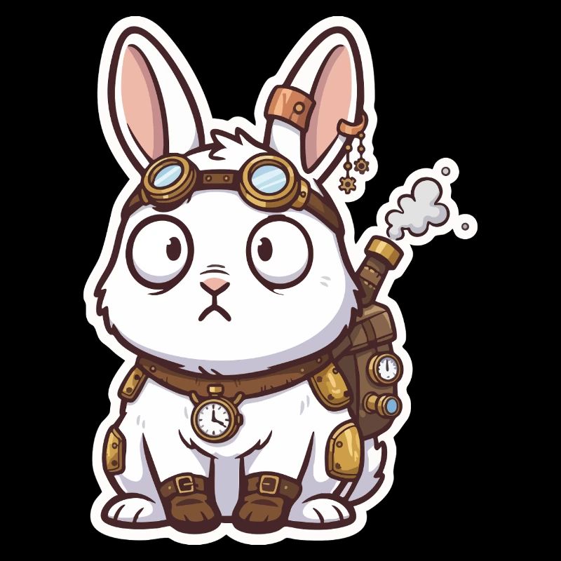 Steampunk Bunny Messenger Backpack Steam
