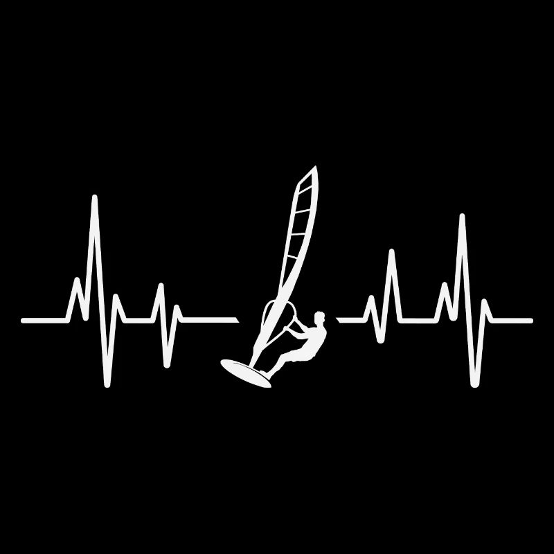 Windsurfing Windsurfer Windsurf Heartbeat