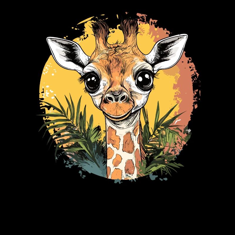 Neugierige Giraffe Illustration