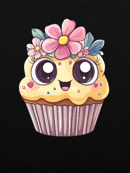 Cupcake mit Blumenkranz