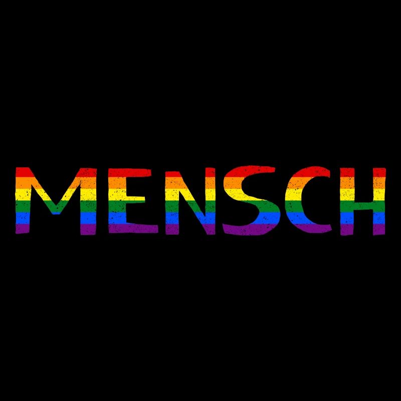 Mensch Regenbogenflagge