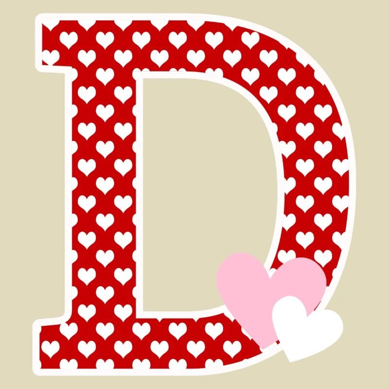 Buchstabe D Herz