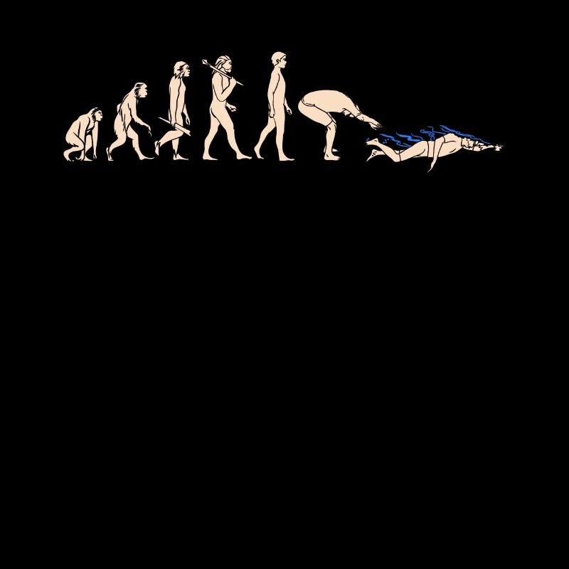 Evolution Swim from monkey to swimmer