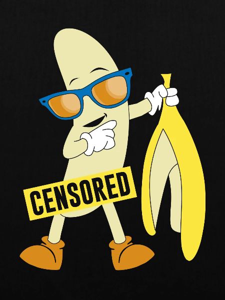 Zensierte nackte Banane