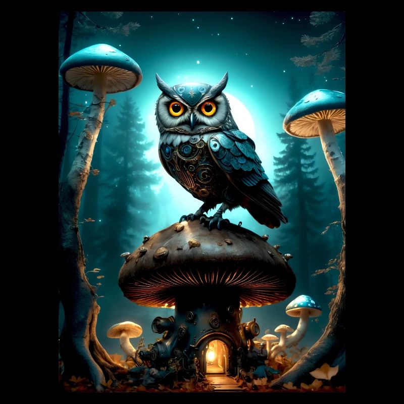 Eulen | Steampunk Mechanische Eule 04