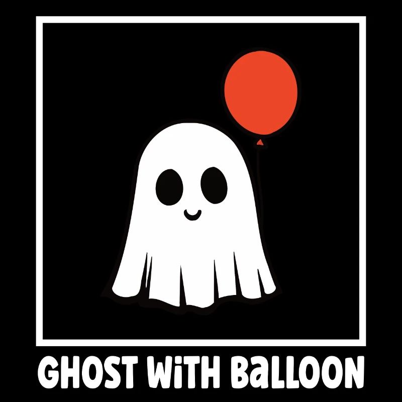 Ghost with balloon - Halloween - Geist