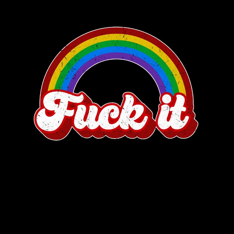 Fuck it scheiss drauf retro groovy regenbogen