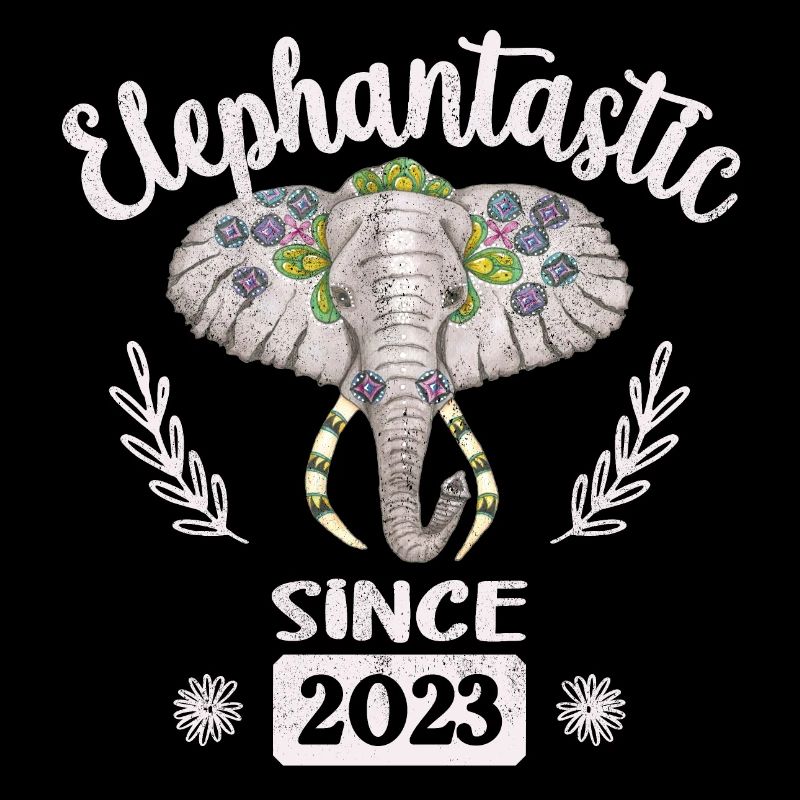 Elephantastic since 2023, Elefantenkopf geschmückt