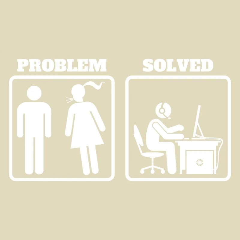 Problem Solved - Pc Gaming Funny Gift