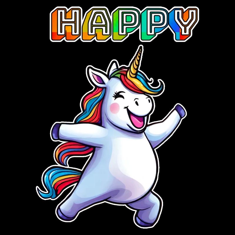 Tanzendes Einhorn Happy