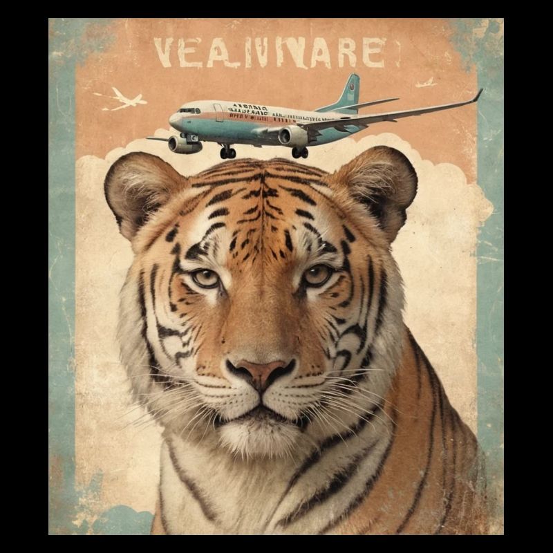 Tiger and plane