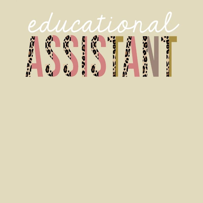 Educational Assistant Leopard Print Funny Gift