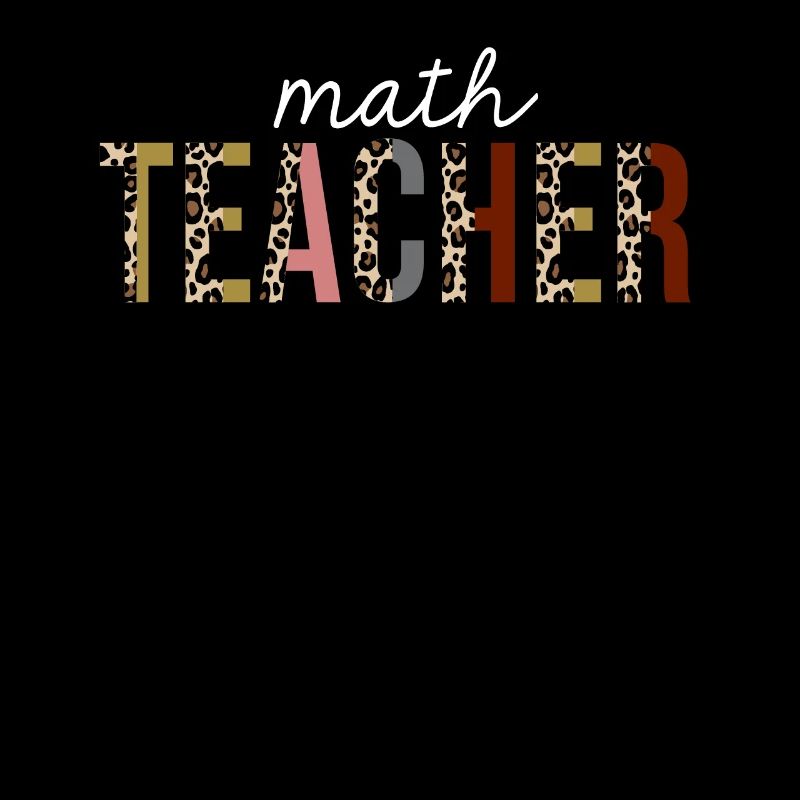 Math Teacher Leopard Print Funny Gift