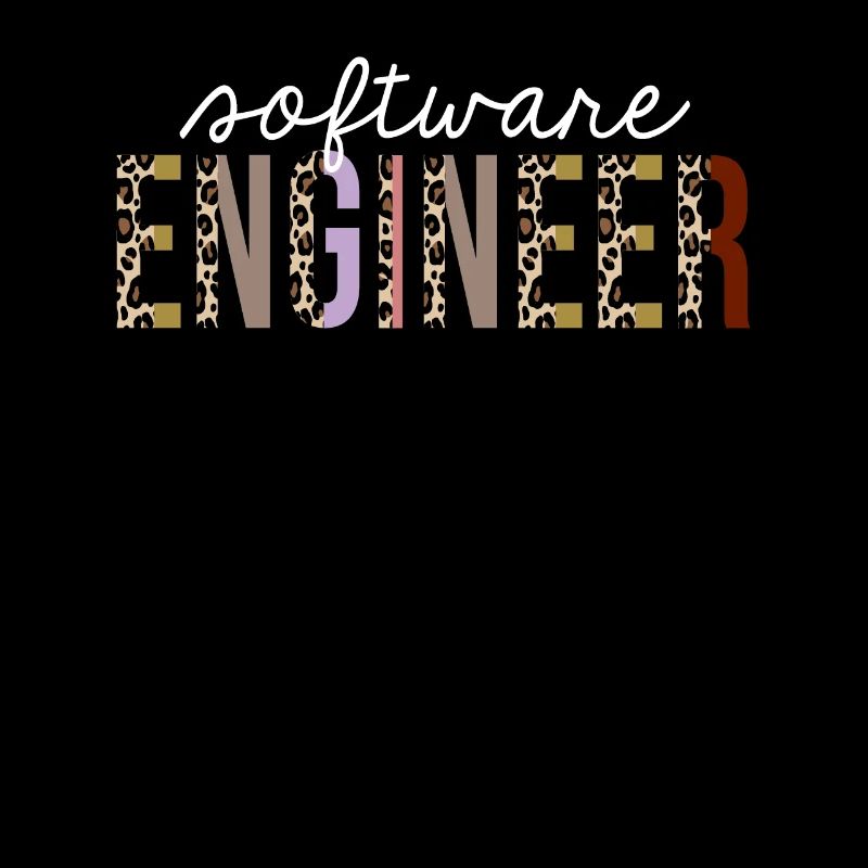 Software engineer Leopard Print Funny Gift