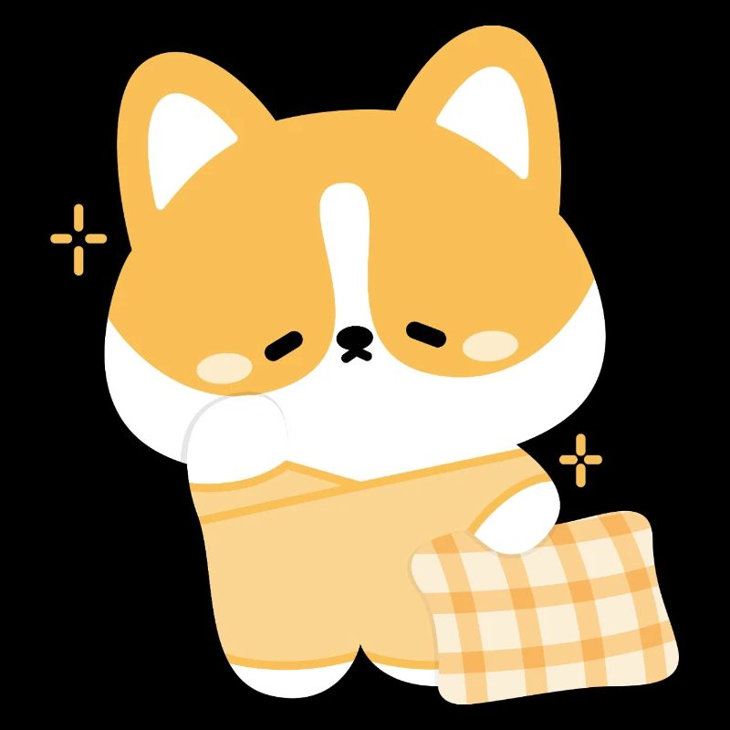 Sleepy Corgi Welpe