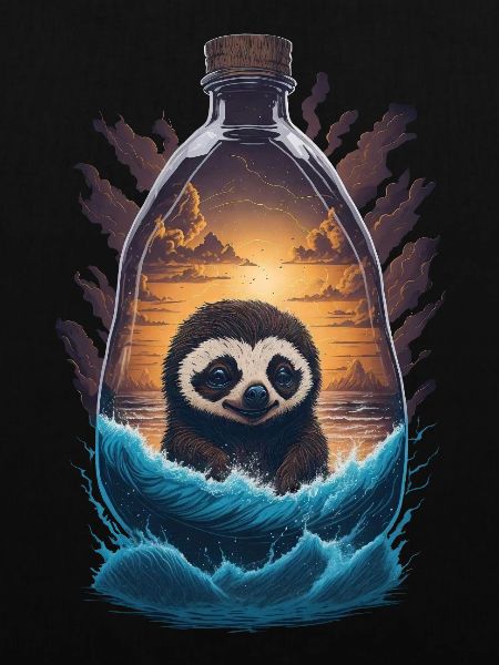 Faultier Flasche