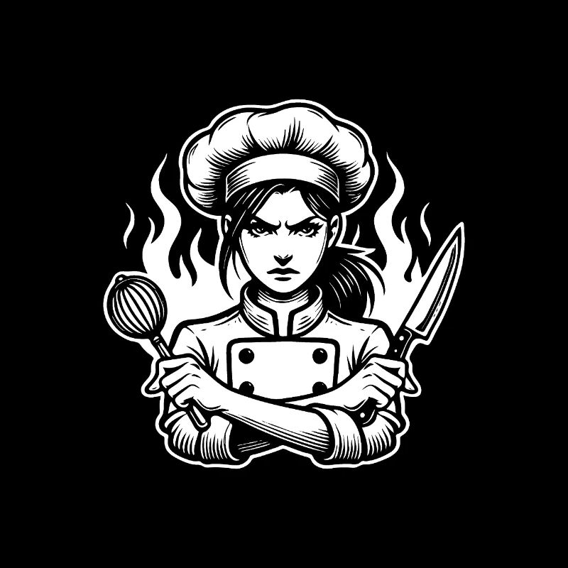 Cool chef design for the female chef