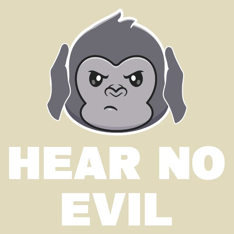 Hear no evil triplets partner look gift