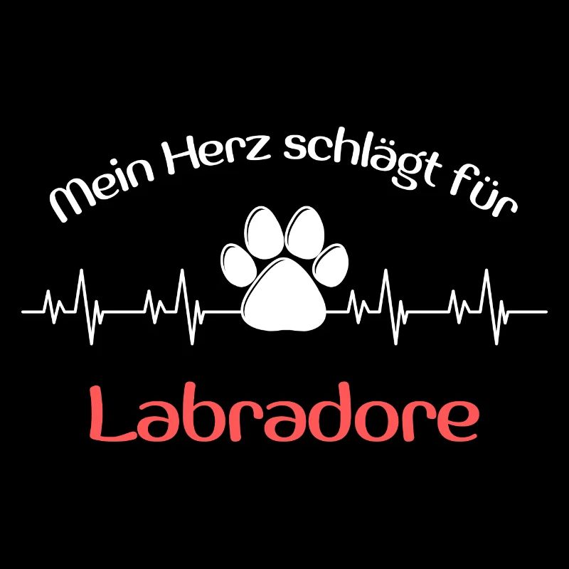 Mein Herz schlägt für Labrador Geschenk Idee