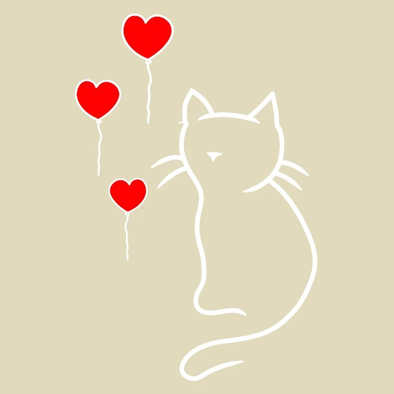 Katze Katzen Herz Geschenkidee
