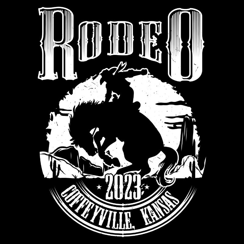 Rodeo Night Rider Silhouette