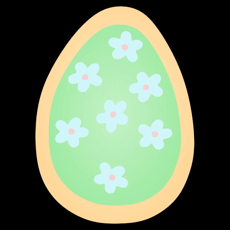 Pastel Floral Egg Pattern